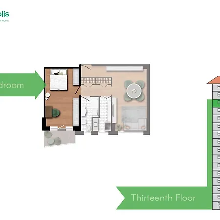 شقة Skyline View Biancamano 1 Bdr With Balcony By Rentopolis